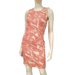 Banana Republic White and Red Paisley Dress size 0